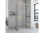 Calmetop 80x100 Brush Gold Shower Enclosure 23026UMJE