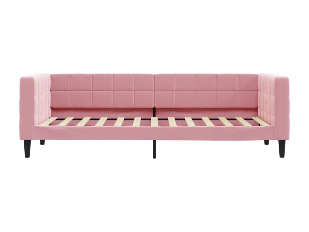 Daybed with pink velvet mattress 80x200 cm 89813NPTL