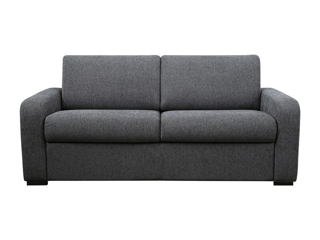 4-seater express convertible sofa in anthracite grey fabric - 160 cm sleeping area - 13 cm mattress - Calmetop 34896EXHW