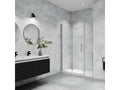 Pivot shower door 110x185cm folding shower door with one fixed panel in 6mm anti-limescale glass 15714VHRN