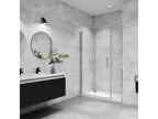 Pivot shower door 110x185cm folding shower door with one fixed panel in 6mm anti-limescale glass 15714VHRN