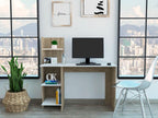 Artvivrestore 120 Desk with Shelf 119.88 cm x 119.88 cm x 44.95 cm Artvivrestore / White 96427CKGK