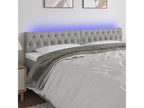 Light Grey LED Headboard 180x7x78/88 cm Fabric 27258MTMN