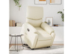 Cream Faux Leather Reclining Armchair 42956RPKN