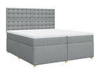 Artvivrestore bed base with mattress, light grey, 200x200cm, fabric, 56966YVCQ