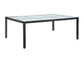 Artvivrestore Premium - Black Outdoor Dining Table 200x150x74 cm Woven Resin 76193BJKF