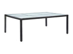 Artvivrestore Premium - Black Outdoor Dining Table 200x150x74 cm Woven Resin 76193BJKF