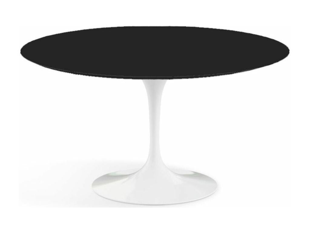 Round Tulip Table - Matte Black Top - Diameter 60 cm - Matte Black Base 35793VQCQ