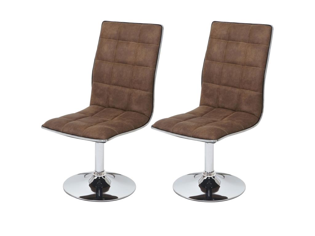 Artvivrestore-C41 Dining Chairs, Set of 2, Vintage Brown, 51885GYUE