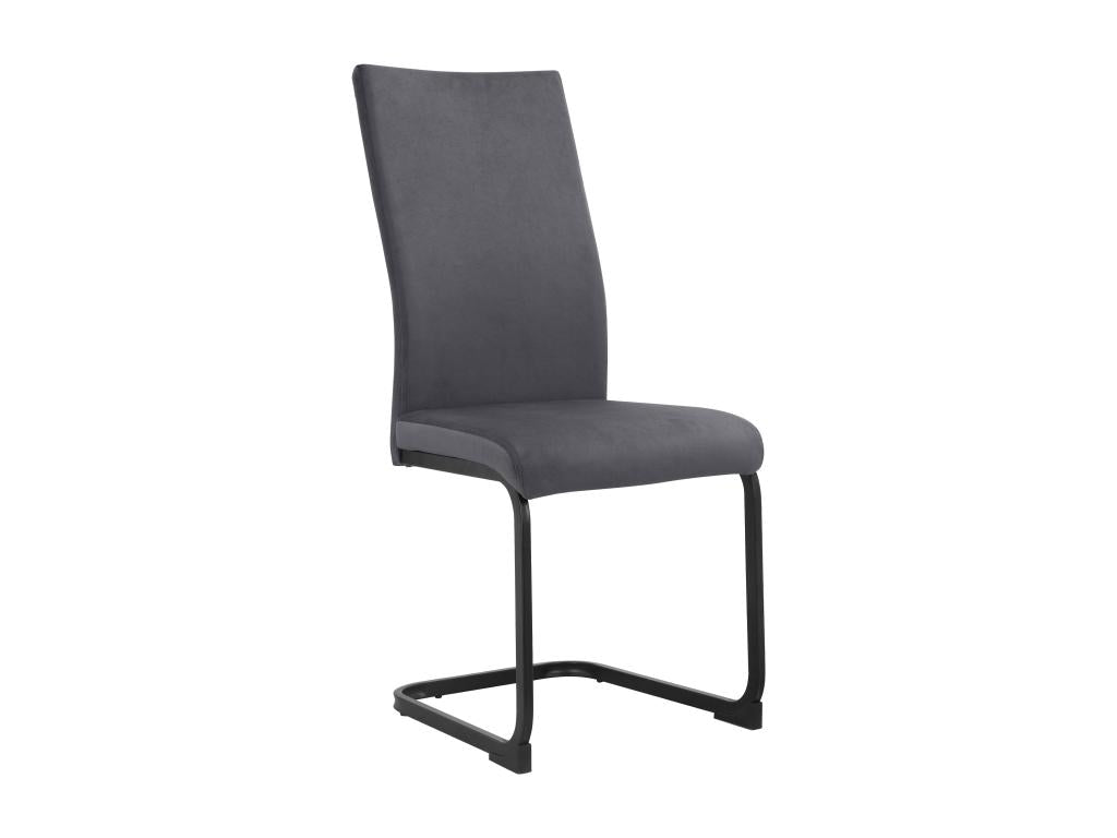 Artvivrestore - Set of 4 anthracite velvet chairs 87408USFD