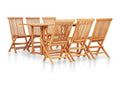 7-Piece Folding Outdoor Dining Set, Solid Teak Wood 96312CPZZ