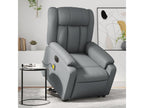 Grey faux leather electric reclining massage chair 84478RLZS