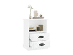 High-gloss white bedside table 43x36x60 cm 07901VWCN