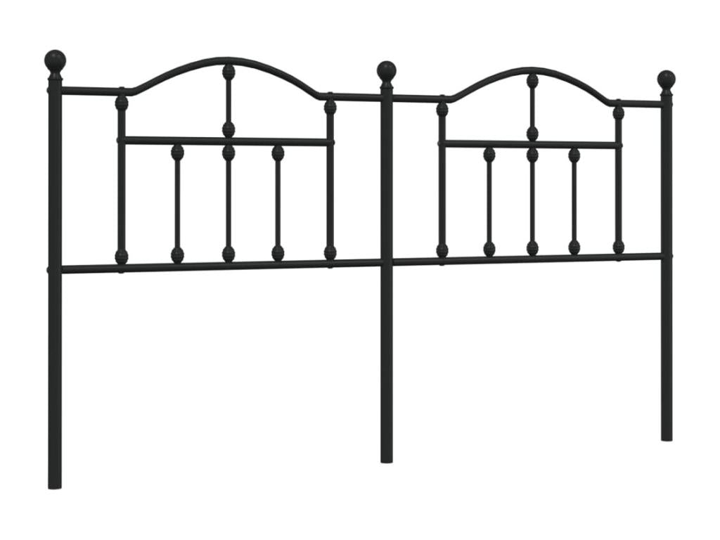 Black metal headboard 160 cm 16423VNAK