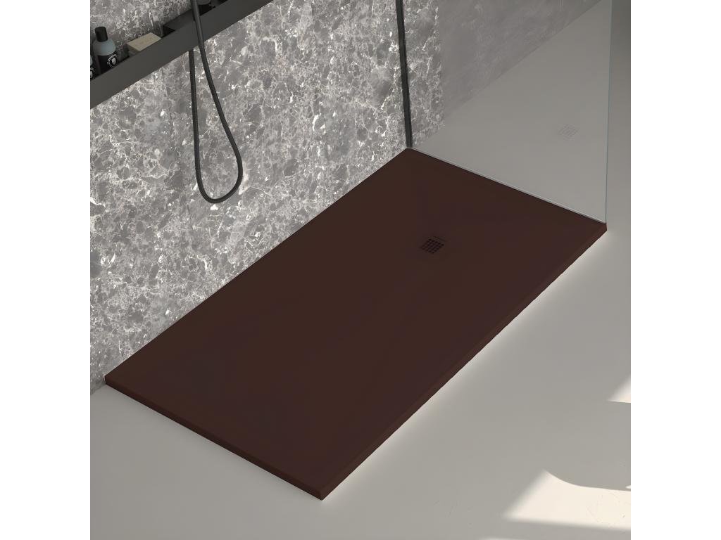 Artvivrestore Plus smooth chocolate shower tray with color grid - 180x80 cm 62556ZNPB