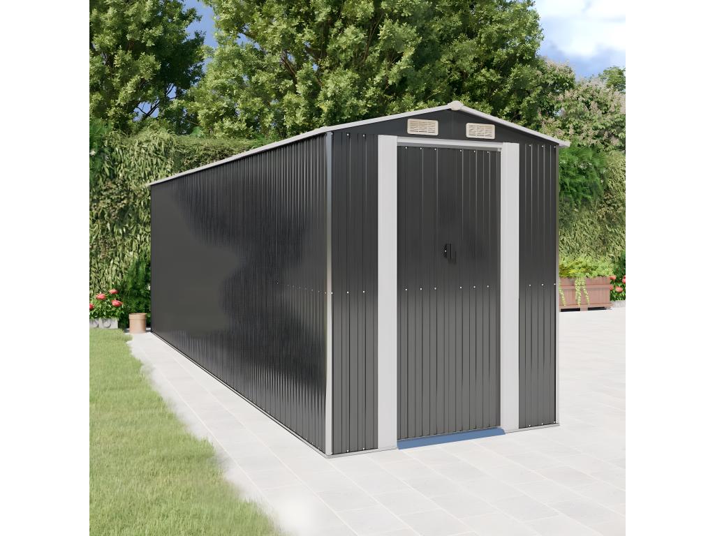 Anthracite garden shed 192x606x223 Galvanized steel 46951SUWU