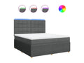 Artvivrestore bed base with mattress, Dark Grey 180x200cm, Fabric 91217HLTD