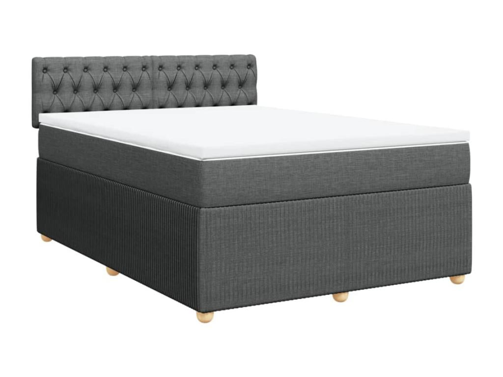 Maisonpuretop bed base with mattress, Dark Grey 160x200cm, Fabric 09308LRMQ