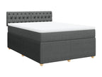 Maisonpuretop bed base with mattress, Dark Grey 160x200cm, Fabric 09308LRMQ