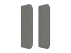 Headboard with wings, Dark Grey, 163x16x78/88 cm, Fabric 00287IADN