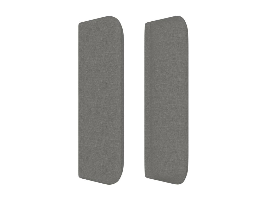 Headboard with wings, Dark Grey, 163x16x78/88 cm, Fabric 00287IADN