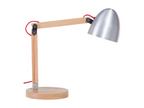 Artvivrestore Adjustable Silver Wood Desk Lamp 78224SMLM
