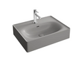 Artvivrestore Equal 60cm countertop washbasin with overflow, matte stone grey, 15040SGFC