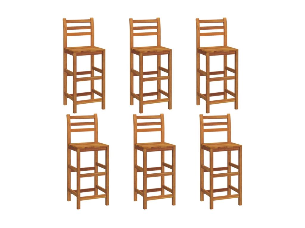 Set of 6 solid wood bar stools from Artvivrestore 87903YQXN