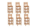 Set of 6 solid wood bar stools from Artvivrestore 87903YQXN