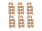 Set of 6 solid wood bar stools from Artvivrestore 87903YQXN