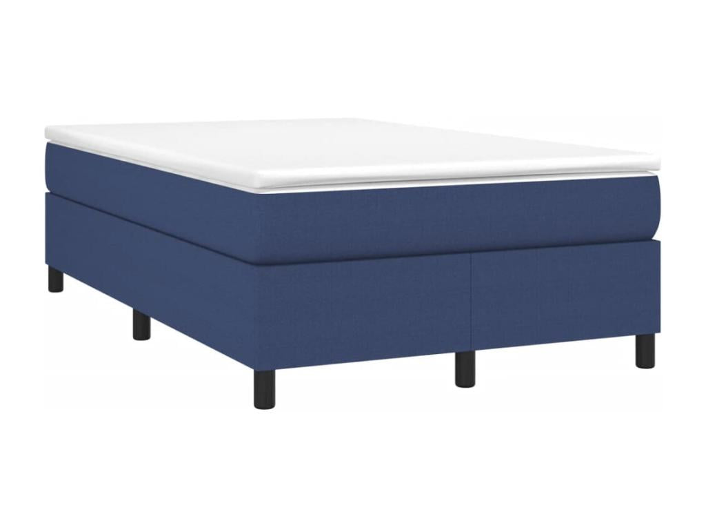 Upholstered bed base with mattress, blue, 120x200 cm, fabric, 46338FUUV