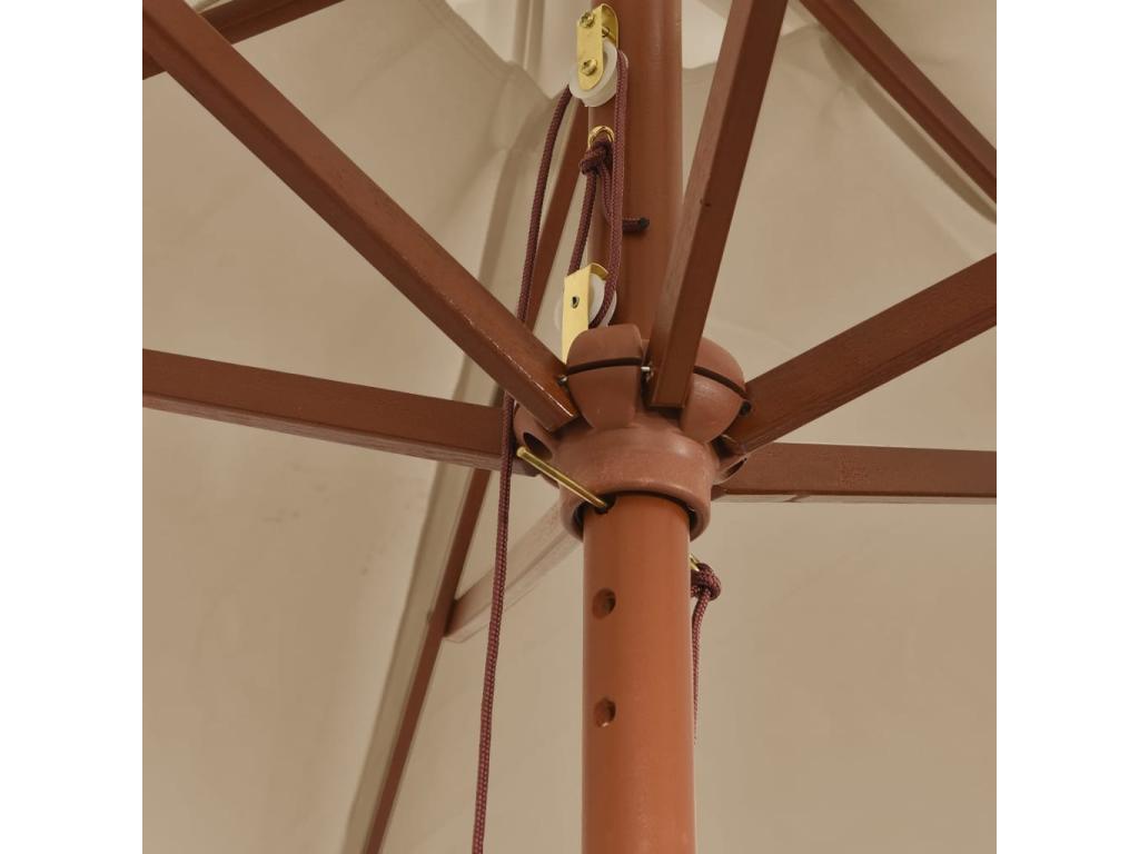 Garden parasol with wooden pole Maisonpuretop 299x240 cm 88052GATJ