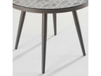 Round garden coffee table in black steel with ceramic top - Artvivrestore 08539STTK