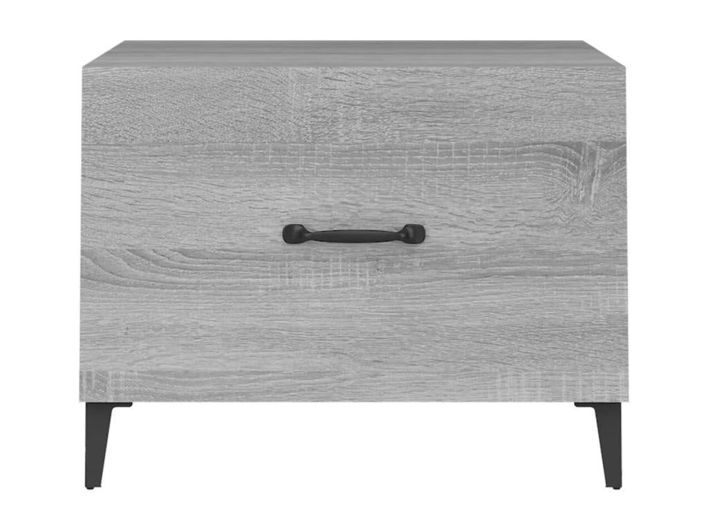 Coffee tables with metal legs, 2 pcs, Maisonpuretop grey, 50x50x40 cm, 78214OTVT