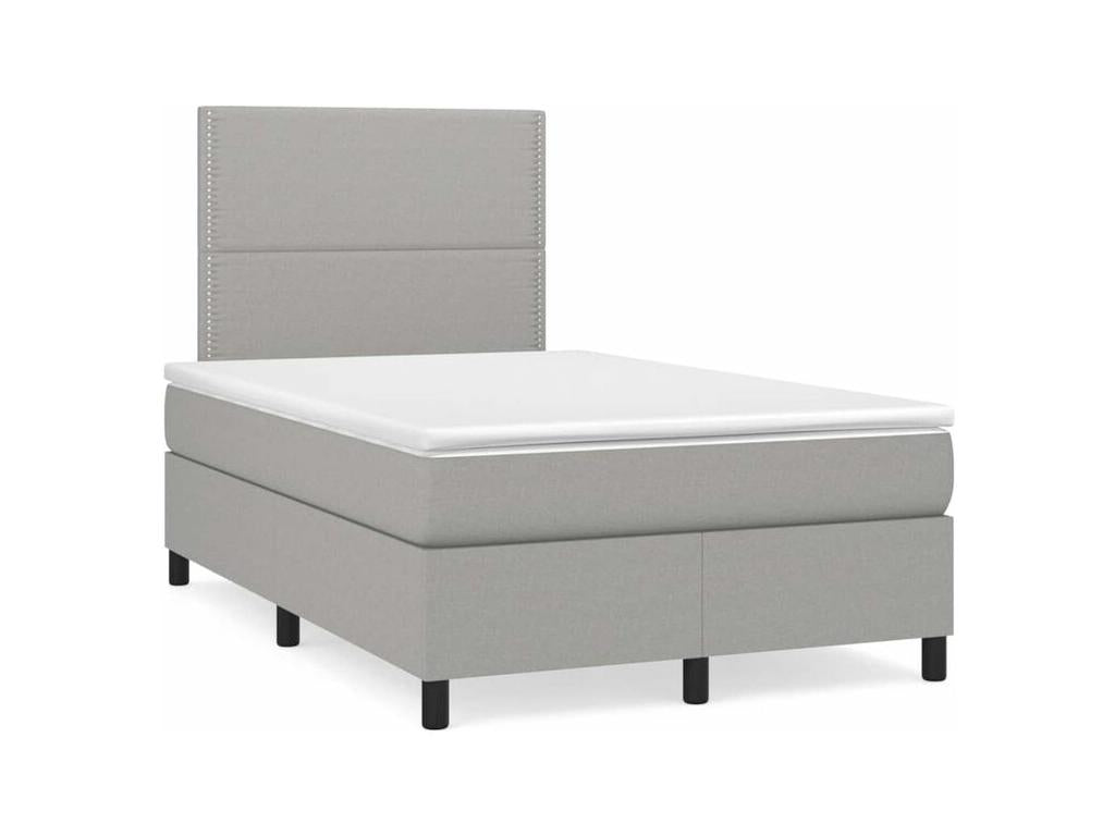 Maisonpuretop bed base with mattress, light grey, 120x200 cm, fabric, 49627AYNE