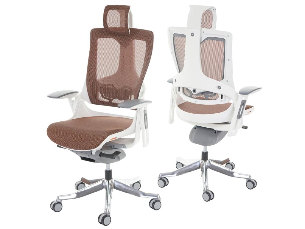 Maisonpuretop Wau 2 office chair, swivel chair with ergonomic padding/mesh - brown/Maisonpuretop 84914LTMT