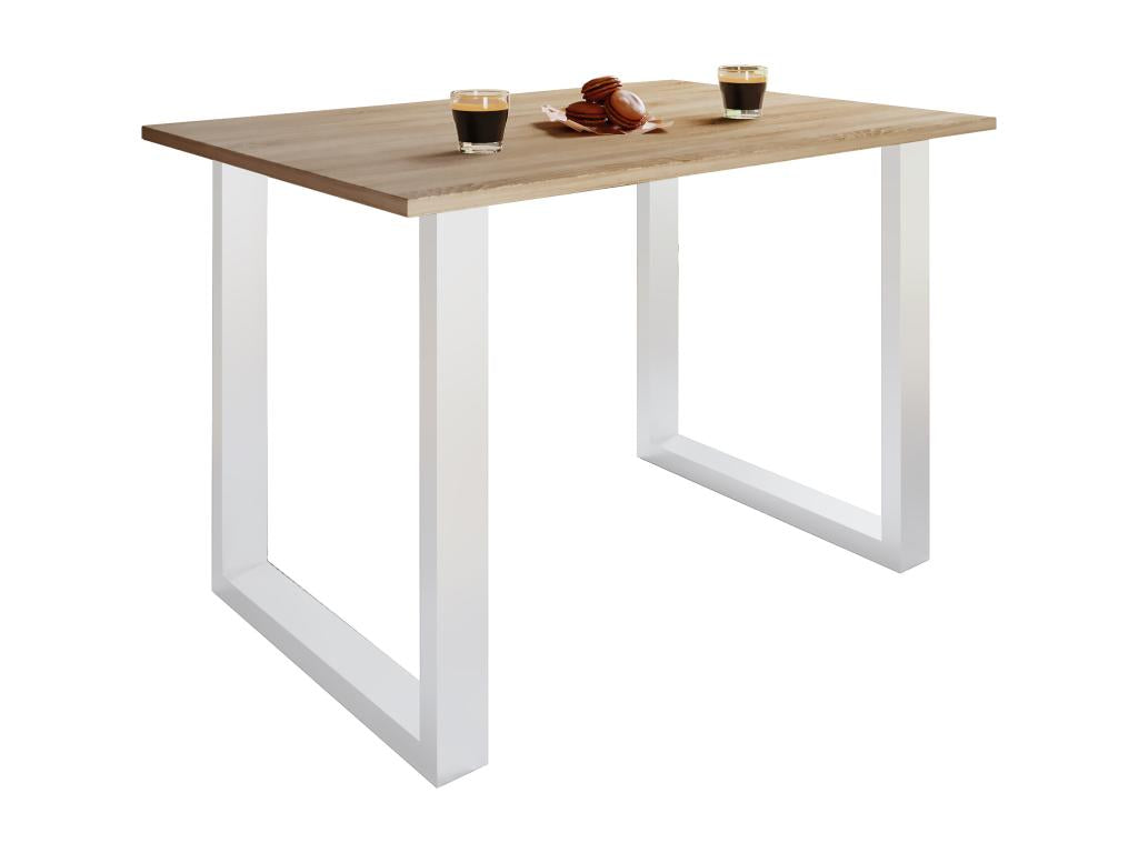 Maisonpuretop Premium Wood Kitchen Table Dining Table Xona U White 80 - 110 - Oak Maisonpuretop 34027QRQM
