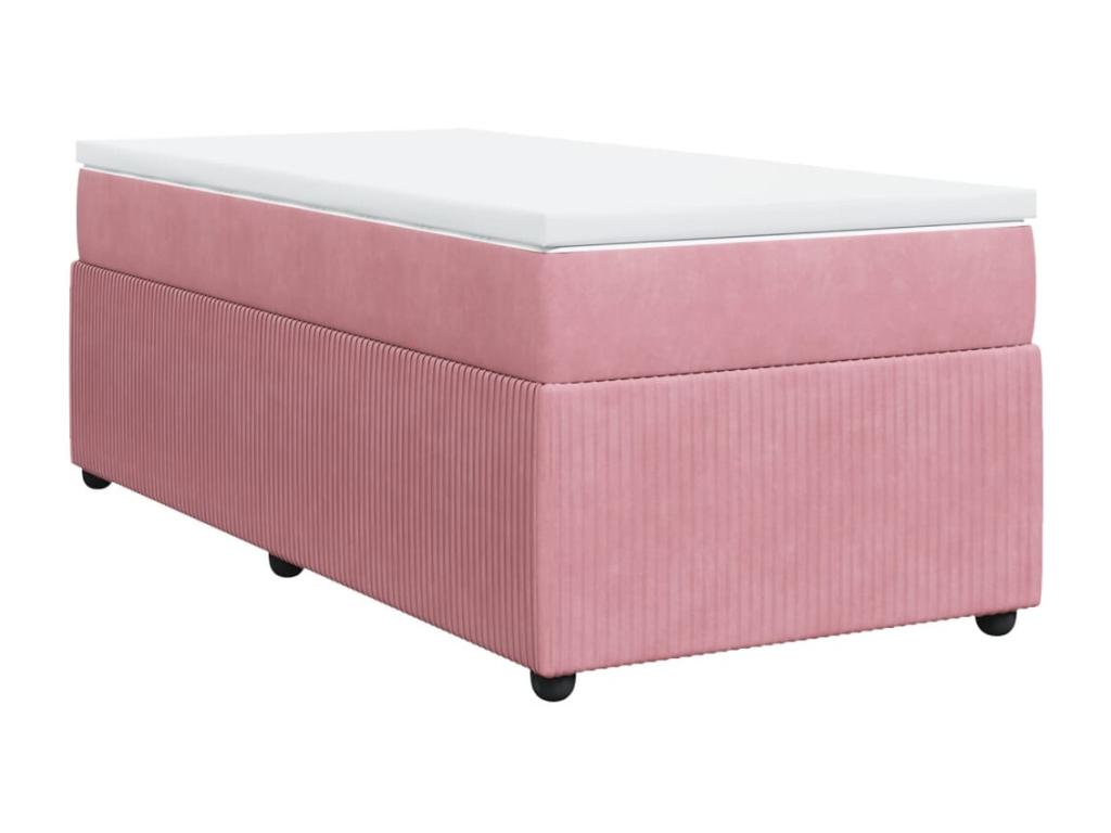 Maisonpuretop bed base and mattress, Pink 80x200 cm Velvet 34413YDUP