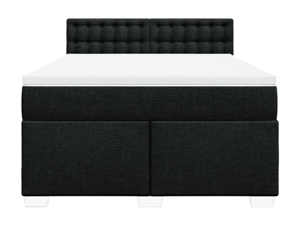 Artvivrestore bed base with mattress, black, 140x200 cm, fabric, 00705DQGF
