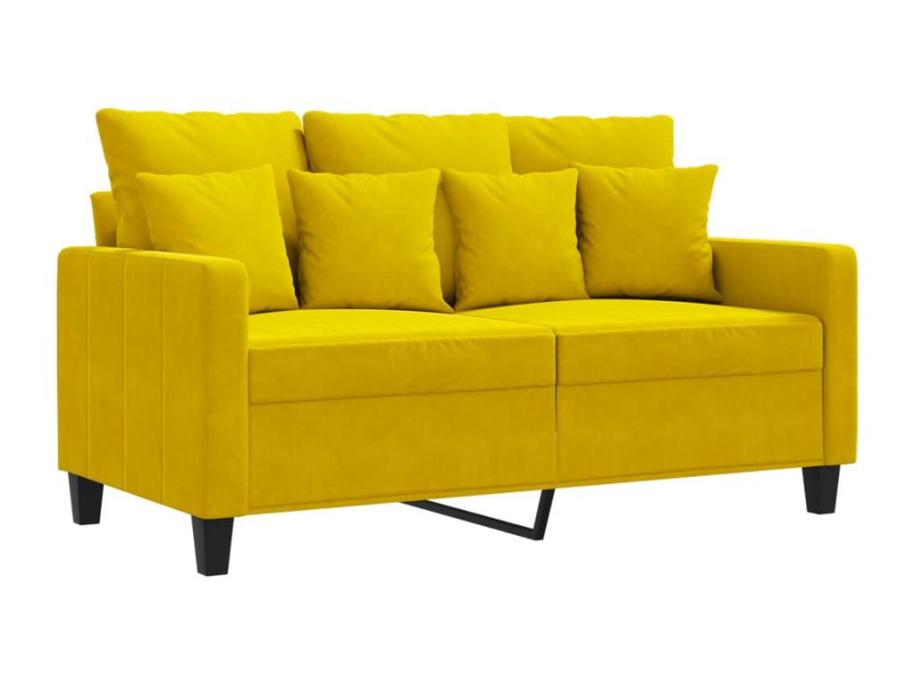2-seater sofa, yellow, 120 cm, velvet, 06371YDEZ