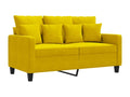 2-seater sofa, yellow, 120 cm, velvet, 06371YDEZ