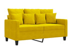 2-seater sofa, yellow, 120 cm, velvet, 06371YDEZ