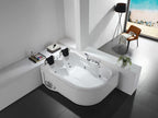White whirlpool bathtub - 2-person capacity - 385 L - 181x121x65 cm - Left-hand corner - Maisonpuretop 08331JXBQ