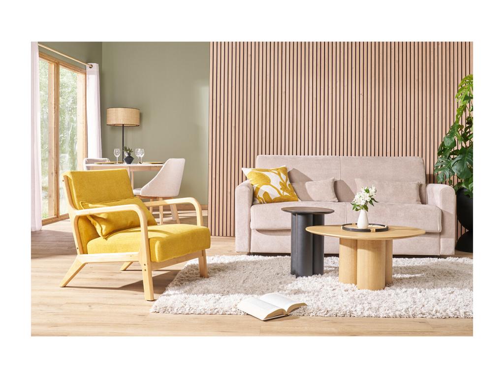 Black wood design side table L44 cm Artvivrestore 89564AVZK