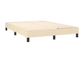 Upholstered bed base with mattress and LED lighting, Cream, 140x200 cm, Fabric, 38860YFYO