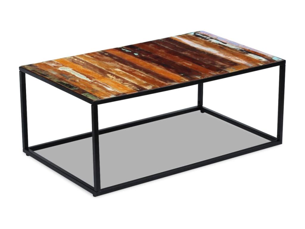 Coffee table, solid reclaimed wood, 100x60x40 cm, 17118PMGO