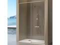 Fixed gold shower screen with sliding door, Artvivrestore brushed gold, 122-124.6 cm, 47423ILSU