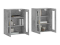 2-piece wall cabinets, concrete grey engineered wood finish, 44763LSNN