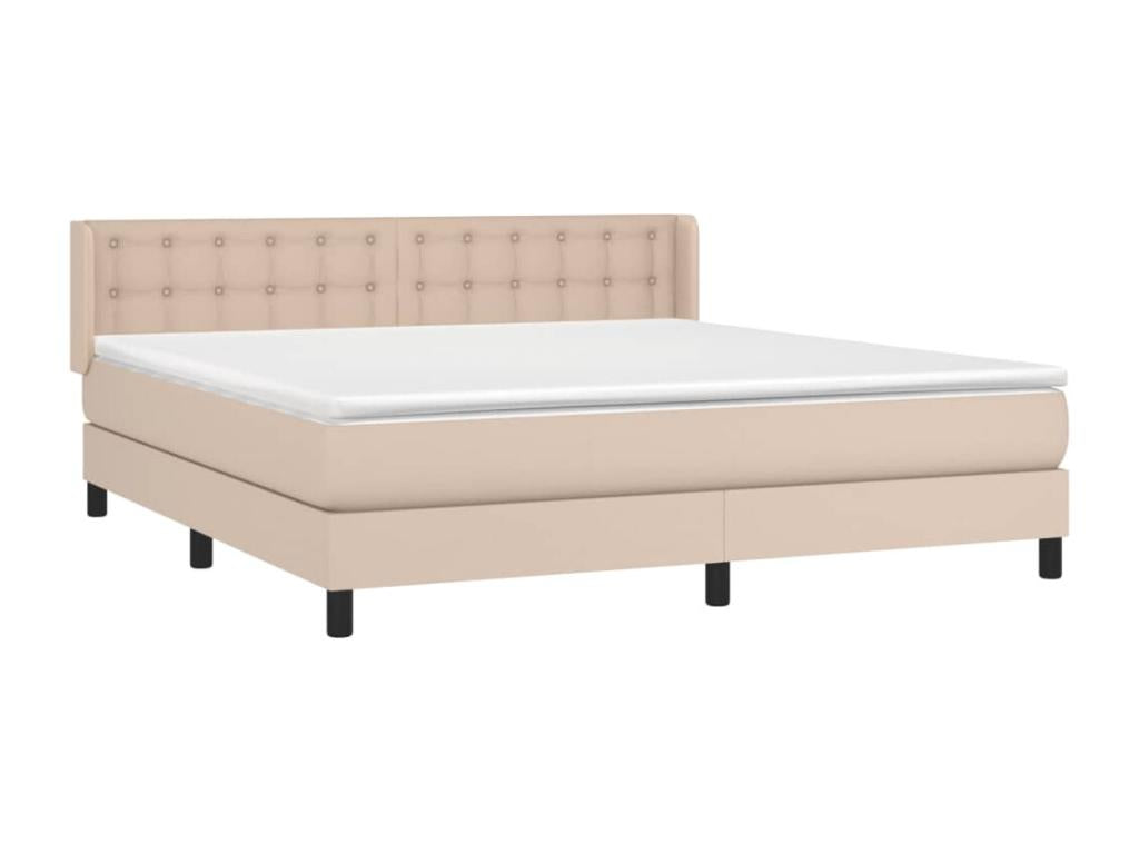 Upholstered divan bed with Cappuccino mattress 160x200 cm 79645MRGT