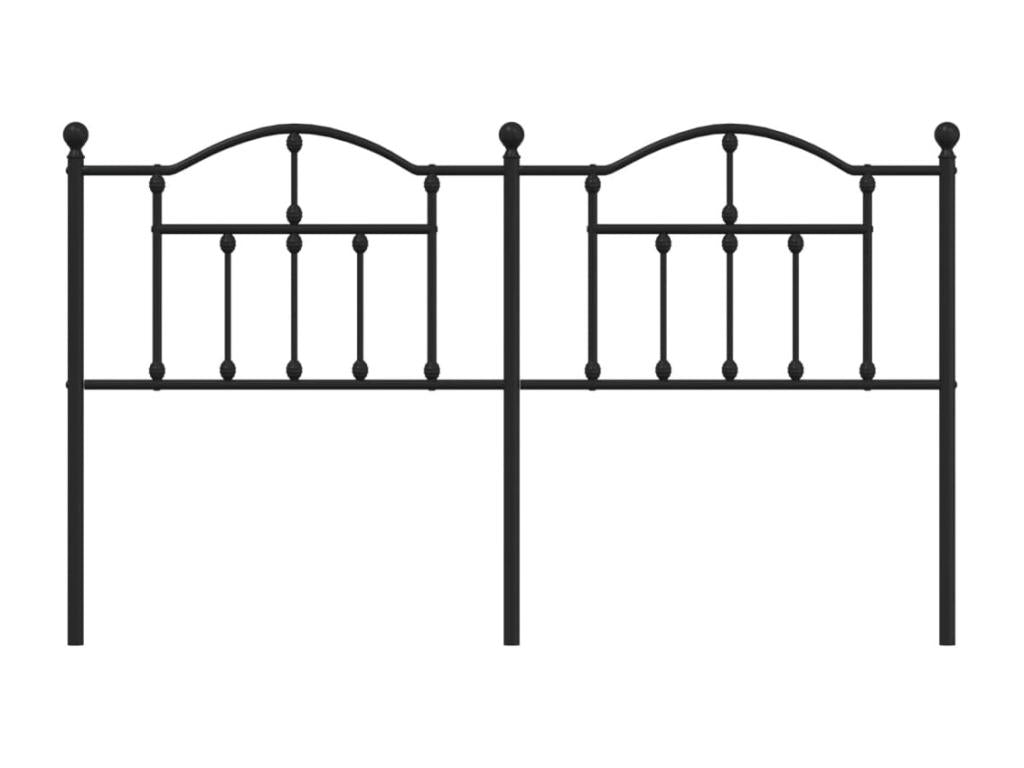 Black metal headboard 160 cm 16423VNAK